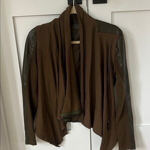 Blank NYC Brown and Olive Leather Jacket